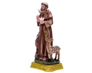 Figurka św. Franciszek 20 cm z sarenką