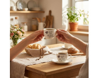 Filiżanki do Espresso "Milłość Moja nie odstąpi Ciebie"
