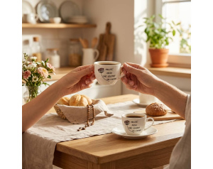 Filiżanki do Espresso "Milłość Moja nie odstąpi Ciebie"