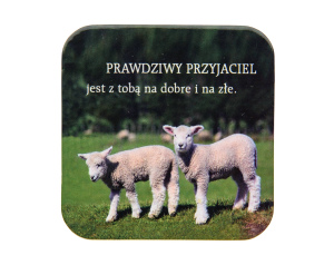 Podkładka pod kubek – Prawdziwy przyjaciel (baranki)