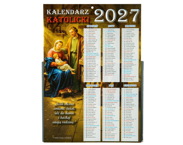 Kalendarz Katolicki Planszowy św. Rodzina 2027