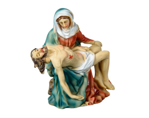 Figurka Pieta – Matka Boża Bolesna z Jezusem, malowana