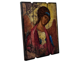 Ikona Archanioł Gabriel na drewnie – panel 3‑deski