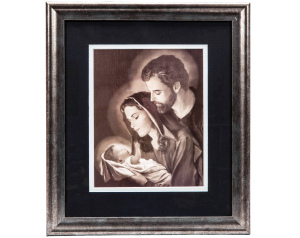 Obraz Religijny Święta Rodzina Sepia wzór 2