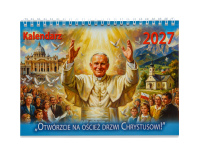 Kalendarz Biurkowy 2027 ze świętym Janem Pawłem II