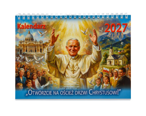Kalendarz Biurkowy 2027 ze świętym Janem Pawłem II
