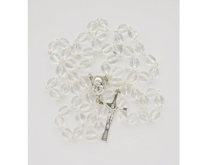 Różaniec z Ziemią Święta, przezroczysty