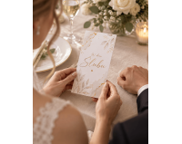 kartka na ślub W dniu Ślubu – eleganckie liście