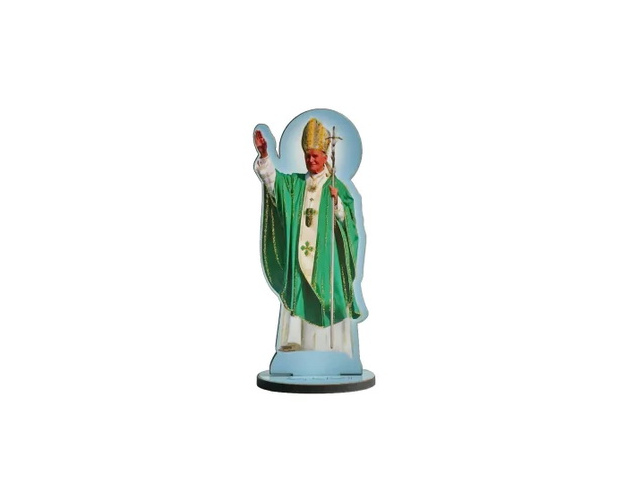 Figurka Święty Jan Paweł II Zielona 10 cm