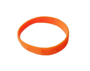 Różaniec na rękę - opaska na rękę, pomarańczowa