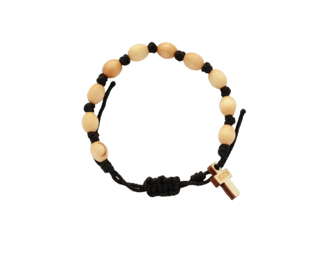 Różaniec 10 wiązana bez makram jasny