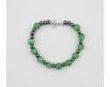 Różaniec Bransoletka Kocie Oko Ciemny Zielony