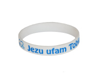 Opaska na rękę Jezu Ufam Tobie biała