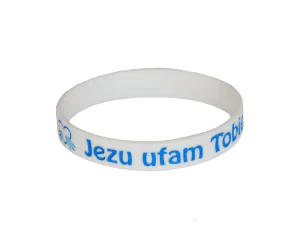 Opaska na rękę Jezu Ufam Tobie biała