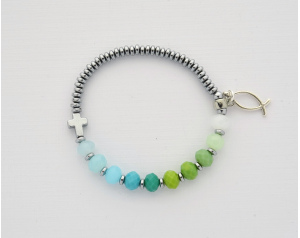 Różaniec Bransoletka Damska 10 Hematyt, Kolorowa