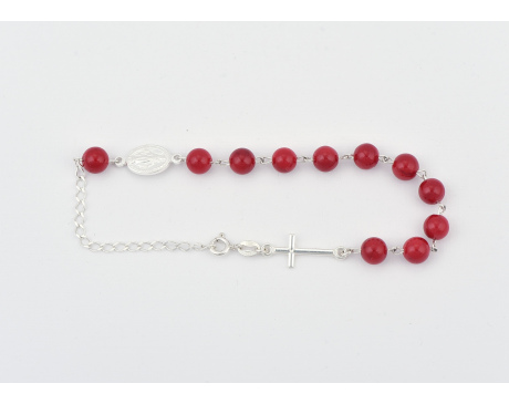 Różaniec Bransoletka Srebrna 10 Koral