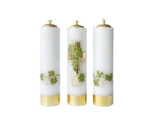 Świeca ołtarzowa, olejowa, komplet