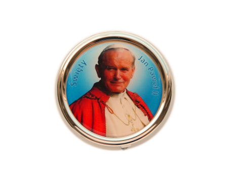 Pudełko na różaniec z Janem Pawłem II