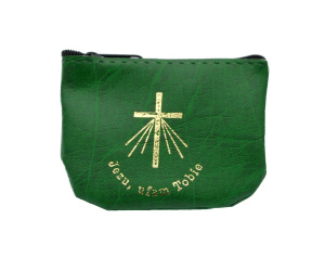 Etui na różaniec na zamek zielone