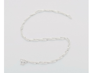 Łańcuszek srebrny singapur cieńszy 45 cm