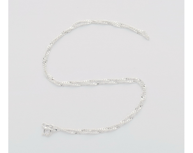 Łańcuszek srebrny singapur cieńszy 45 cm