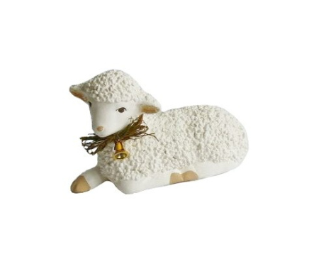 Baranek Wielkanocny leżący z dzwoneczkiem