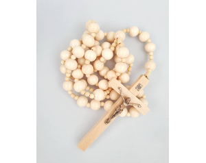 Różaniec Procesyjny Drewniany Jasny