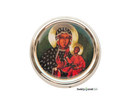 Pudełko na różaniec z Matką Boską Częstochowską