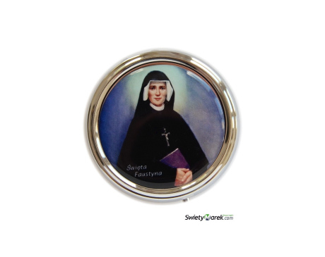 Pudełko na różaniec ze świętą siostrą Faustyną Kowalską