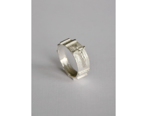 Różaniec Srebrny Na Palec Obrączka Wzór 3A