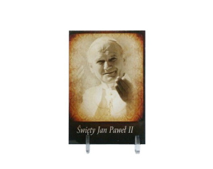 Obrazek święty Jan Paweł II w sepii na plexi