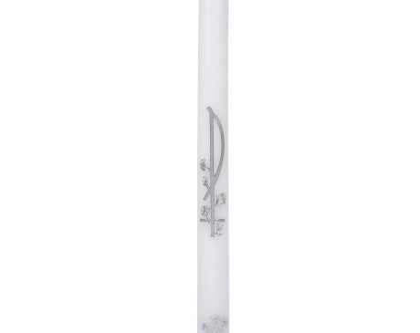 Świeca Na Chrzest P srebrna