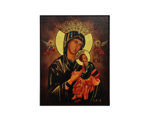 Obrazek z ikoną Matki Bożej Nieustającej Pomocy