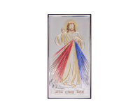 Obrazek srebrny, Jezus Miłosierny w kolorze