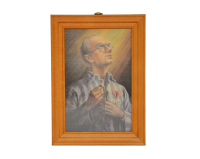 Obrazek w ramce ze świętym Maksymilianem Kolbe