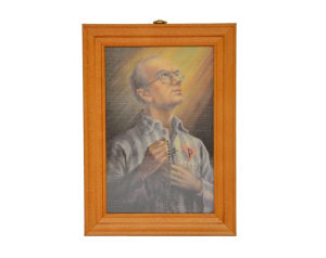 Obrazek w ramce ze świętym Maksymilianem Kolbe