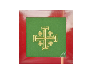 Bielizna kielichowa zielona Krzyż Jerozolimski