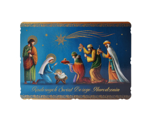 Kartka na Boże Narodzenie z opłatkiem