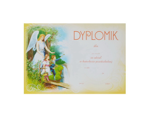 Dyplom Ukończenia Katechezy Przedszkolnej Anioł Kładka