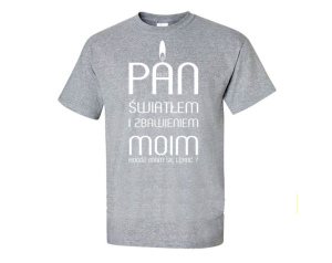 Koszulka Męska Pan światłem jasnoszara