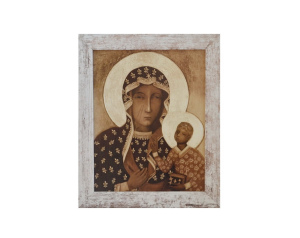 Obraz Matka Boska Częstochowska przecierana rama