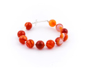 Różaniec Bransoletka srebrna AGAT POMARAŃCZOWY