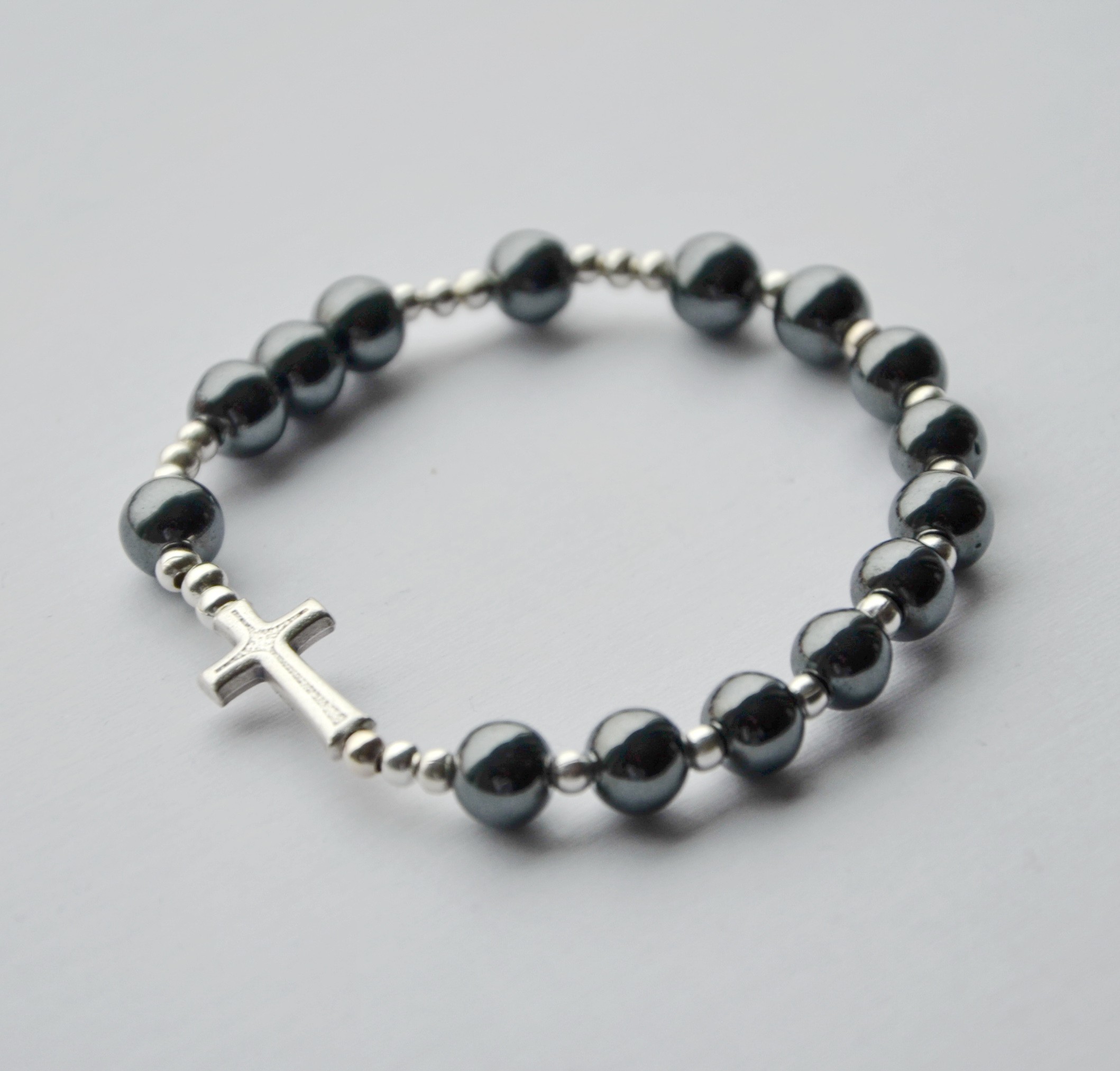 Różaniec bransoletka HEMATYT