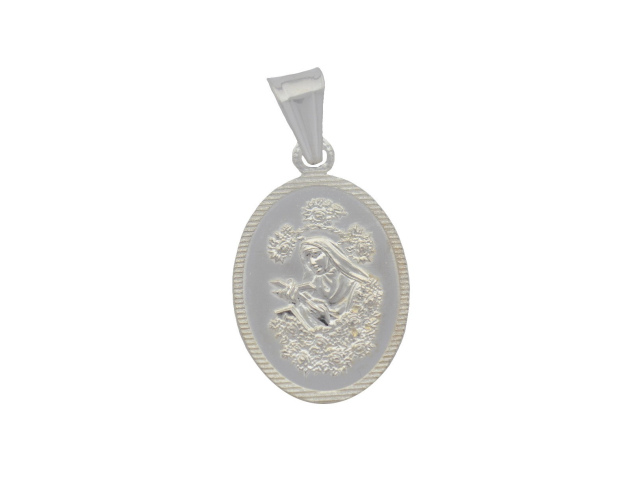 Srebrny Medalik Diamentowany Święta Rita