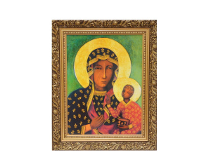 Obraz Matka Boska Częstochowska ozdobnej ramie 50x70 płótno