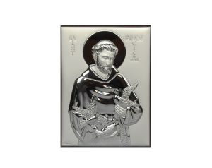 Obrazek srebrny ŚW. FRANCISZEK 13x18