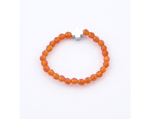 Pierścionek Na Palec Agat Czerwony