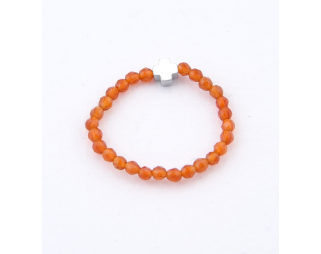 Pierścionek Na Palec Agat Czerwony