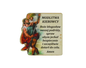Modlitwa Kierowcy sklejka św. Krzysztof do samochodu