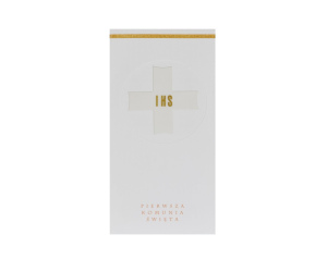 Kartka na komunię z IHS Biała